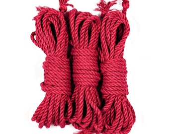 Jute bondage rope - Ruby Red