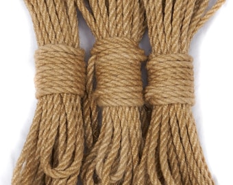 Unprocessed jute bondage rope - 2 ply