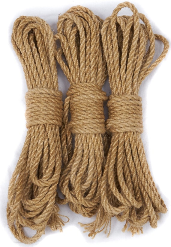Unprocessed jute bondage rope - 2 ply