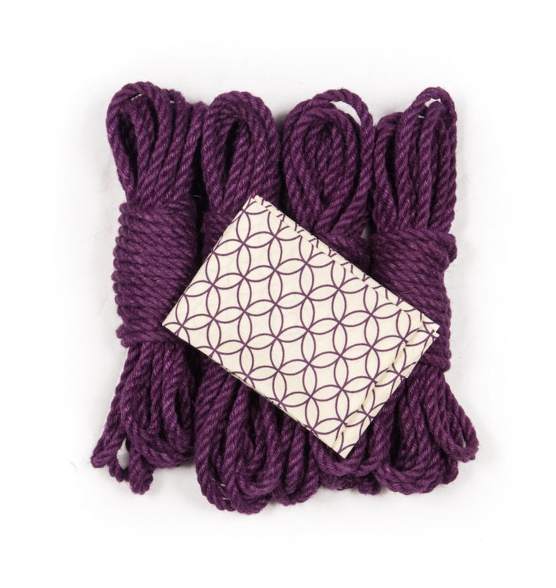 Purple shibari rope bondage kit 