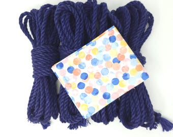 Kit de bondage de cuerda shibari azul zafiro