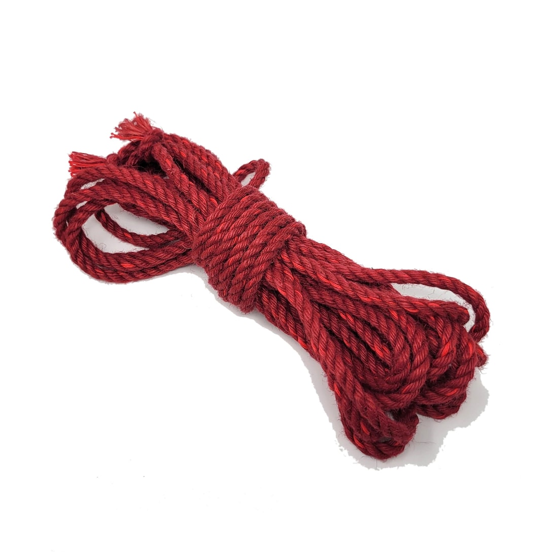 Red Reinforced Jute Rope - Etsy