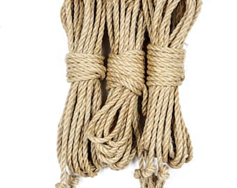 Unprocessed jute bondage rope - single ply