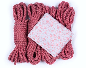 Pink shibari rope bondage kit