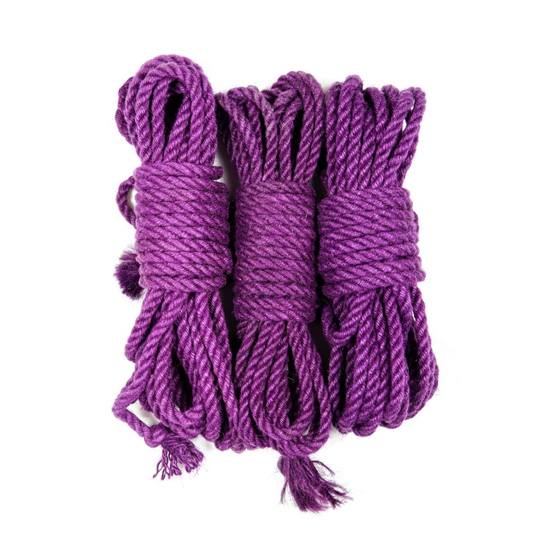 Jute Bondage Rope Purple Etsy