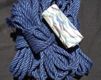 Sapphire blue shibari rope bondage kit