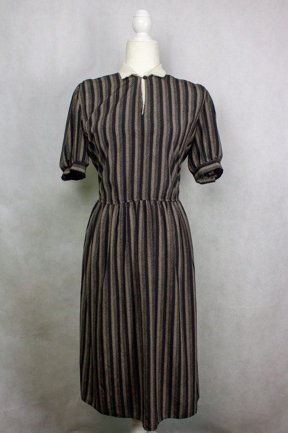 Vintage 1970s Taurus II Gray and Black Striped Co… - image 3