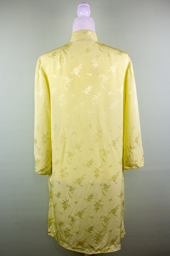 Vintage 1960s Yellow Satiny Asian Inspired Cheong… - image 7