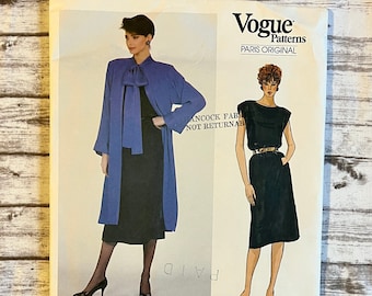 Vogue Yves Saint Laurent UNCUT Vogue Paris Original Vintage Sewing Pattern 2990 Size 14