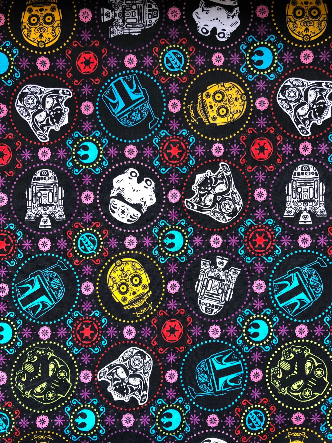 Star Wars Sugar Skull Fabric, Fat Quarter, Day of the