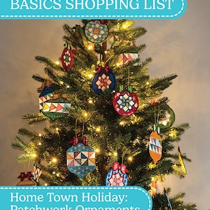 Machine Embroidery Home Town Holiday Patchwork Ornaments