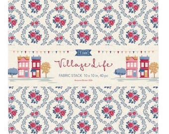 Tilda Village Life Fabric 10" Stacker