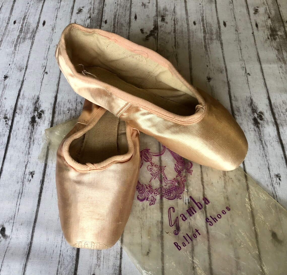 Gamba Vintage Pointe Shoes Ballet Shoes Etsy