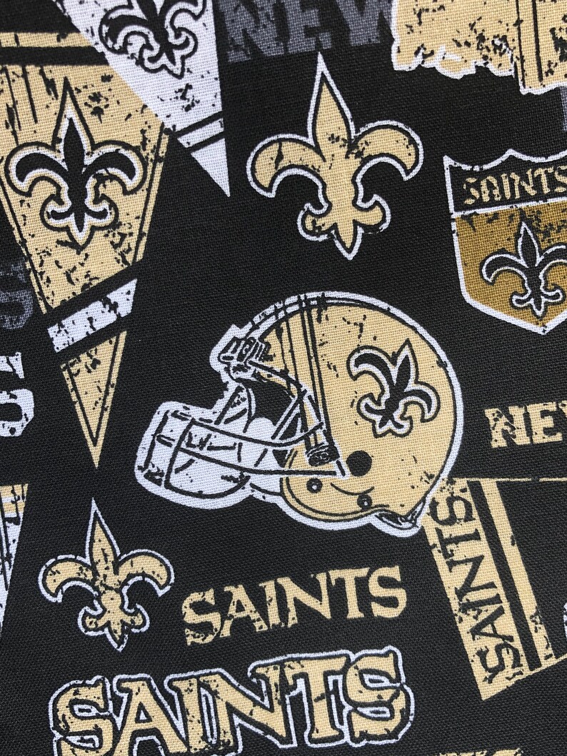 New Orleans Saints Pennant Cotton Fabric NFL football fabric | Etsy