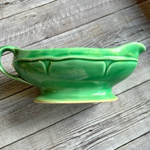 Green Stoneware Gravy Boat, Fiesta Ware