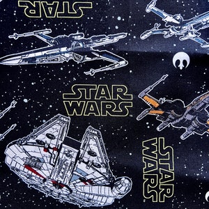 Star Wars Spaceship Fighter Cotton Fabric by the yard