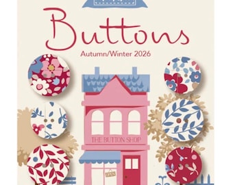 Tilda Village Life Buttons Winter Colors 8pcs
