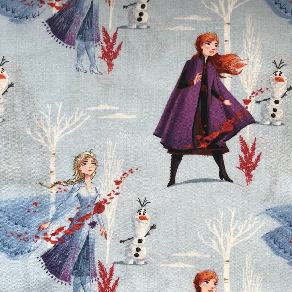 Disney FROZEN II Print Cotton Fabric Fat Quarter 1/4 yard