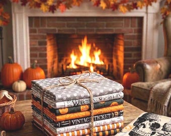 Halloween Fat Quarter Bundle: Costume Maker's Act II 8 Piece with Panel Option