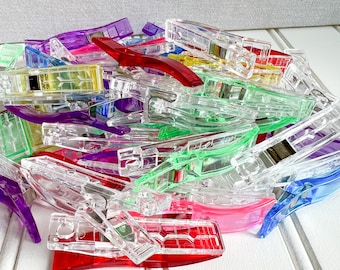 Jumbo Sewing Clips: Assorted Colors, Quilting & Craft Clips