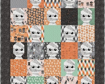 Mummy Quilt Kit - Frank and Friends by My Minds Eye for Riley Blake Designs