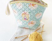 Minki Kim Allover Project Bag Pattern in Two Sizes, Beginner Friendly
