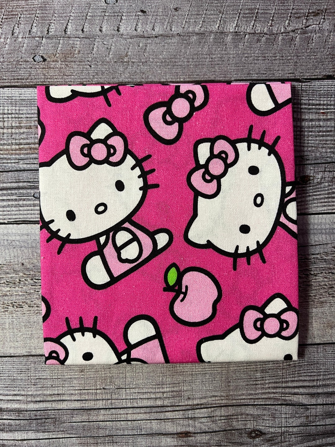 Hello Kitty Fat Quarter Cotton Fabric Pink White Cat Fabrics Etsy