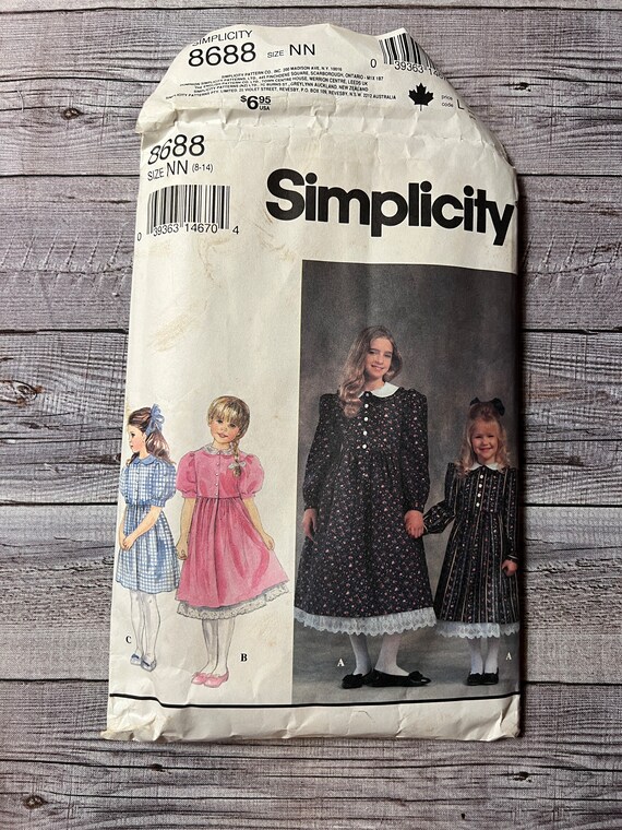 Simplicity 8688 Girls Dress Pattern Sizes 8-14, Recital or Party Dress