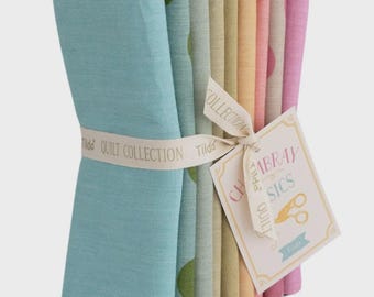 Tilda Seasonal Chambray FQB 9pc Spring Pastels TIL300218