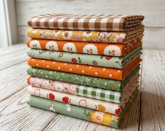 Cotton Nook Minki Kim Fat Quarter Bundle Sea Glass, 9 Pcs