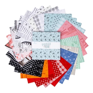 Press On Fabric Charm Pack: 5&quot; Cotton Squares by J. Wecker Frisch