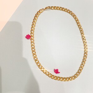 Classic gold plated Cuban link chin choker