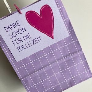 2 x Geschenktüte mit Karte zur Verabschiedung Erzieherin/Lehrerin