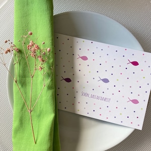 50 Gästebuchkarten Taufe pink/flieder/rosa