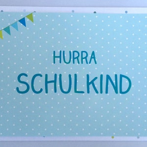 5 x Hurra Schulkind Einladung Umschläge Konfetti Bild 1