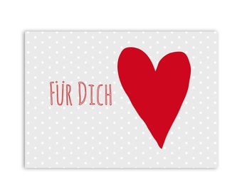 Für Dich - Postkarte Herz