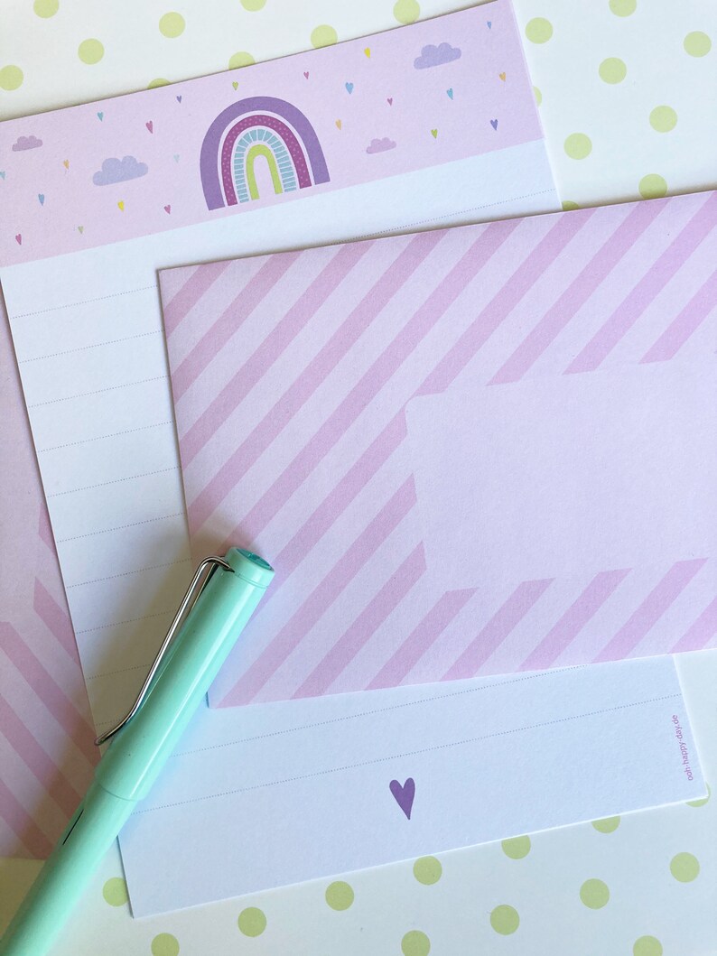 Beautiful stationery rainbow image 1