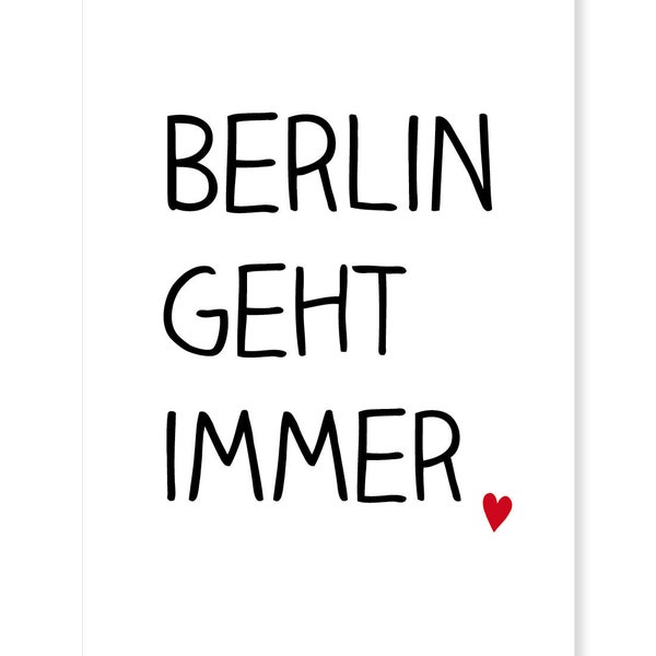 Berlin geht immer" Postkarte