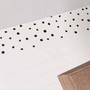 Beautiful stationery set dots black/white image 3