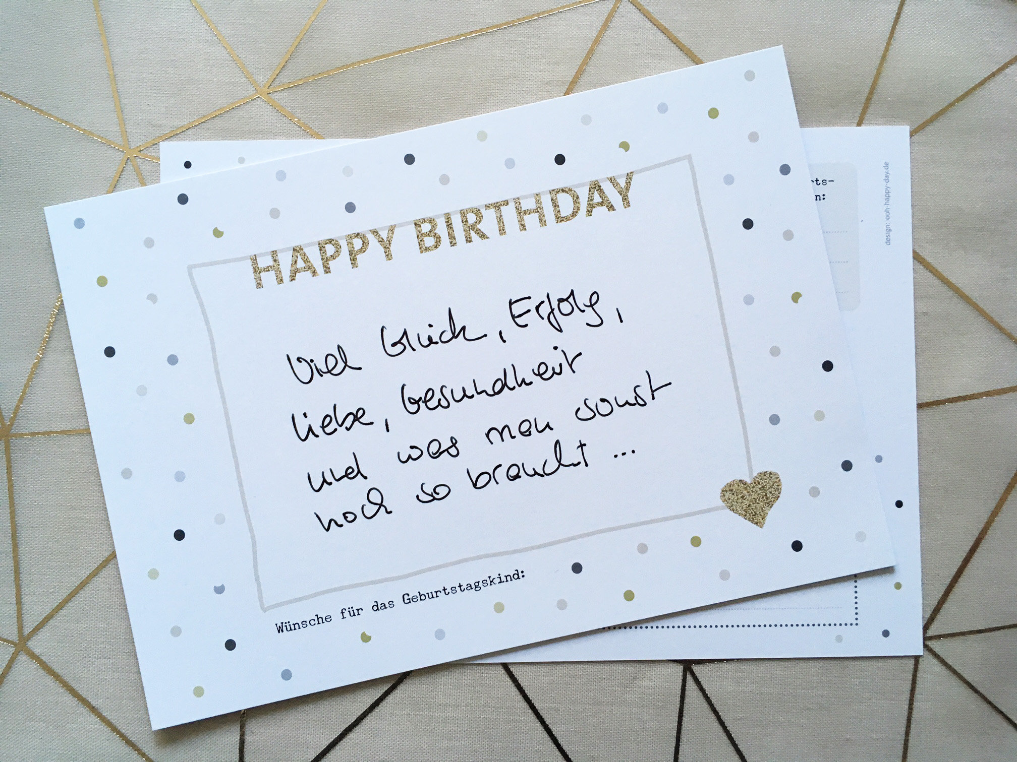 50 Gästebuchkarten A5 Geburtstag Wünsche Gold Etsy
