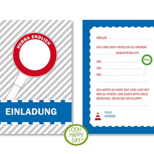 Polizei 10 Einladungen Geburtstag