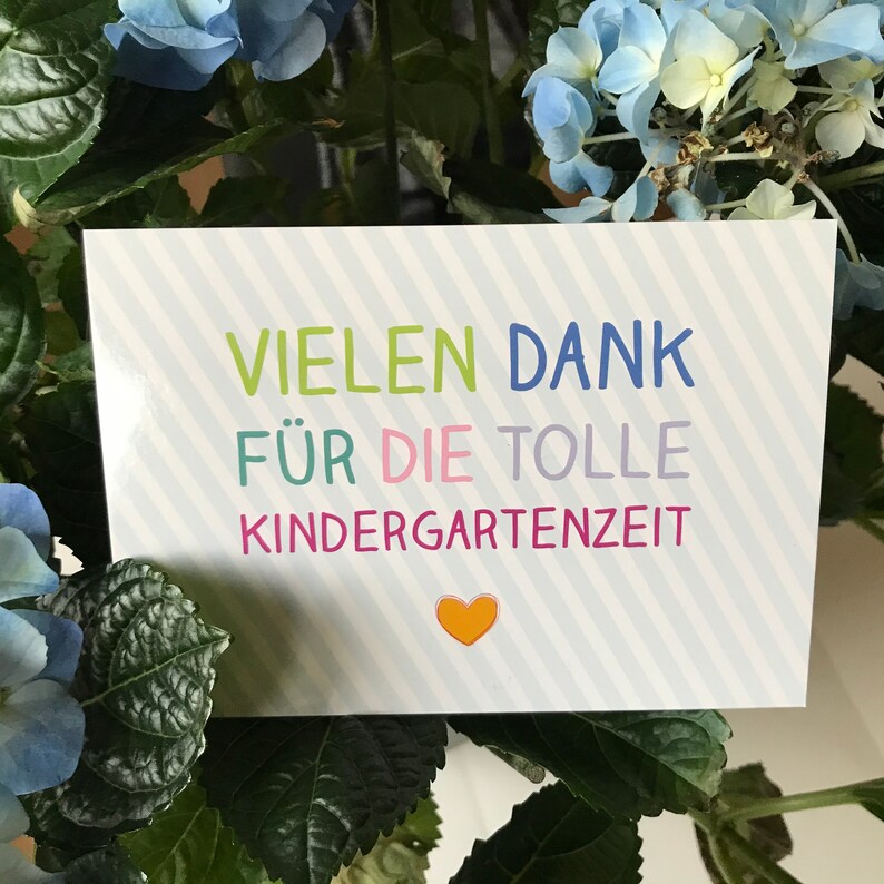 4 Danke Karten Abschied Kindergarten | Etsy