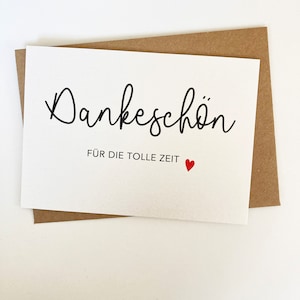 Danke Postkarte Abschied mit Umschlag