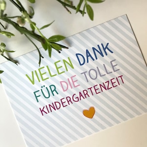2 Danke Karten Abschied Kindergarten