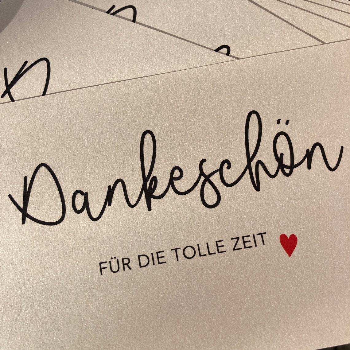 3er Set Danke Postkarten Abschied Etsy