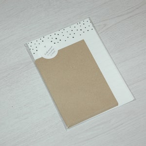 Beautiful stationery set dots black/white image 2