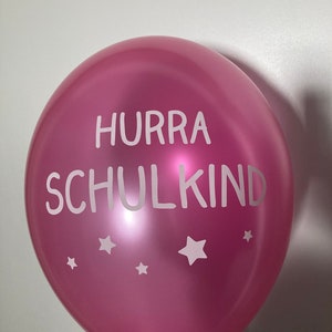 10 Luftballons Endlich Schulkind lila/pink/flieder Bild 3