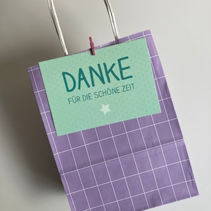 2 x Geschenktüte mit Karte zur Verabschiedung Erzieherin/Lehrerin Bild 1