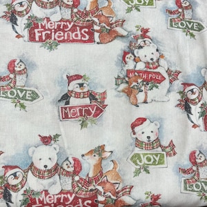 Merry Friends by Susan Winget for Springs Creative. Cut off the bolt. 100% Cotton. Sold by the half yard.