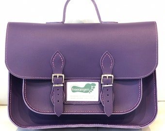 School Satchel Vegan Backpack Satchel Vegan Satchel Purple Backpack Purple Satchel Purple Shoulder Messenger Bag Vegetarian bag Vegan Bag